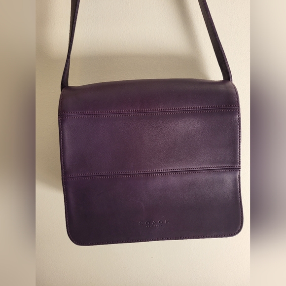 RARE VINTAGE COACH Ink (Dark Purple) Tribecca Flap 9092 - Picture 2 of 16
